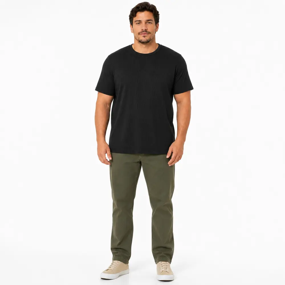 Camiseta Masculina Plus Ribana Bordado .6724