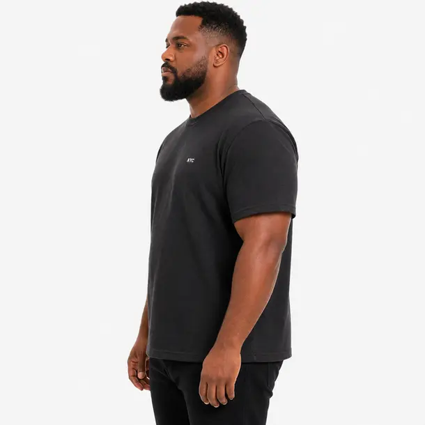 Camiseta Masculina Crochet Bordada .22007 Preto
