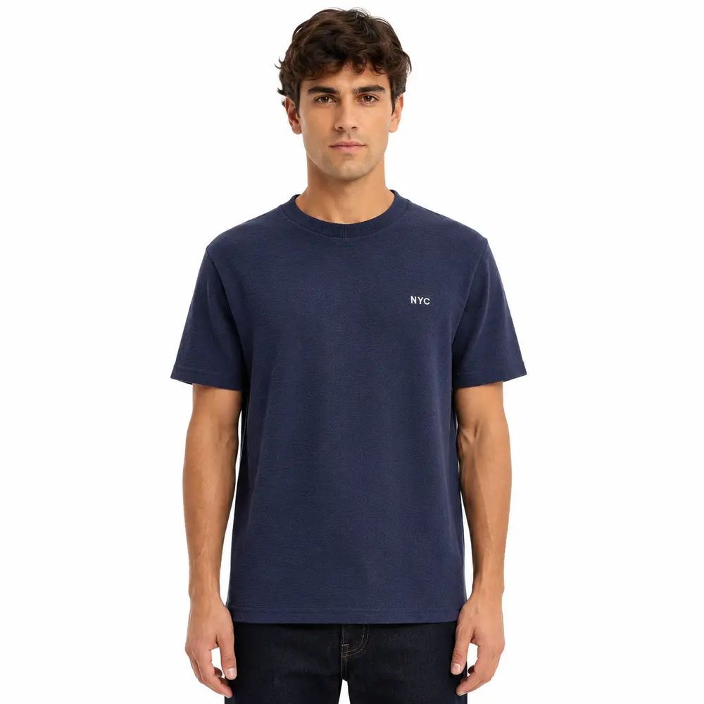 Camiseta Masculina Crochet Bordada .22007
