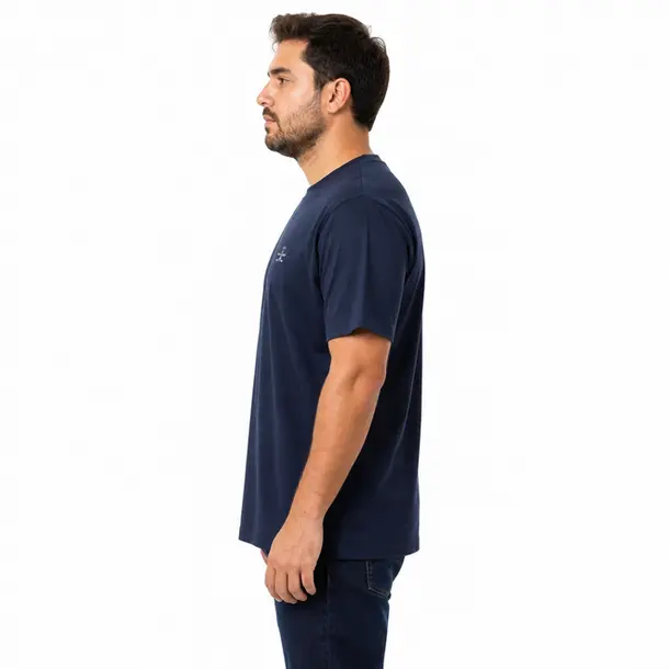 Camiseta Masculina Manga Curta Gola Careca .11244364 Marinho