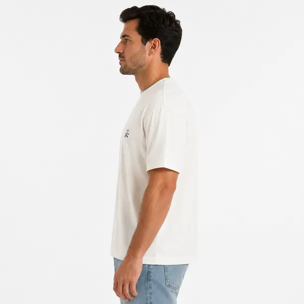 Camiseta Masculina Manga Curta Gola Careca .11244364 Off White