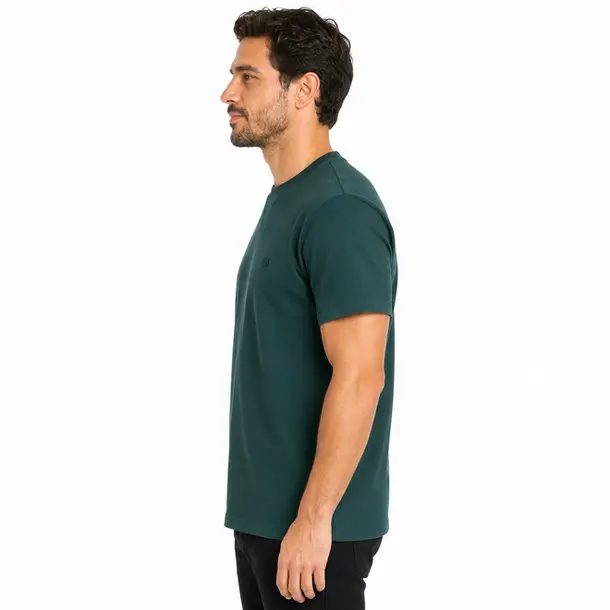Camiseta Masculina Manga Curta Diferenciada .11244368 Verde