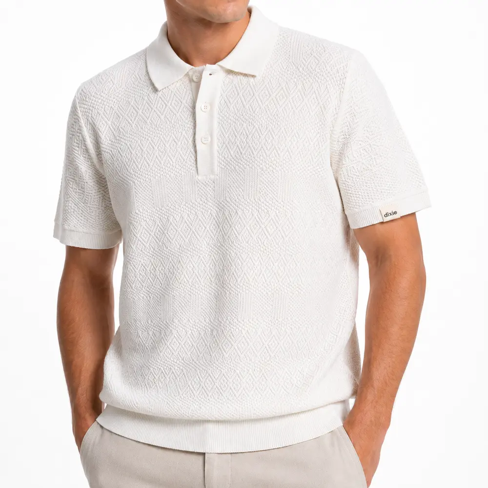 Polo Masculina Manga Curta Texturizada .29660011
