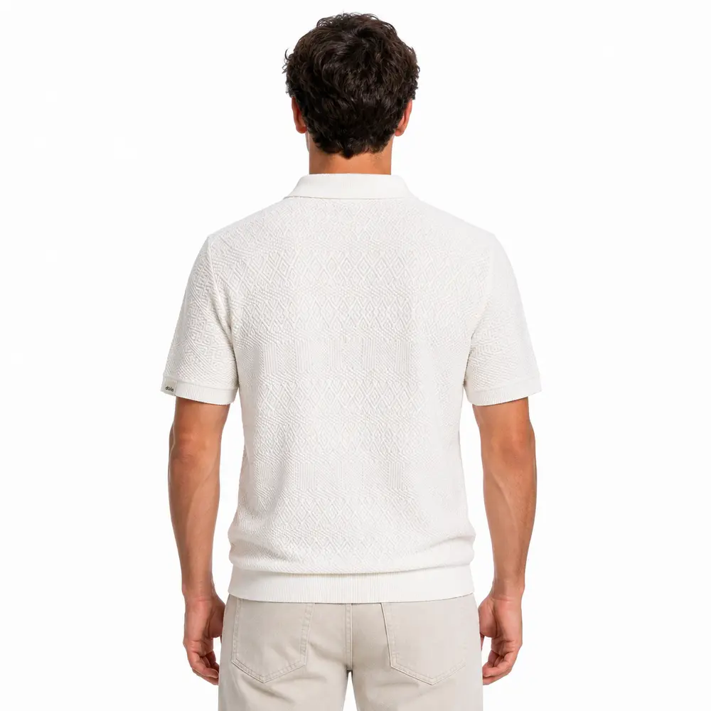 Polo Masculina Manga Curta Texturizada .29660011
