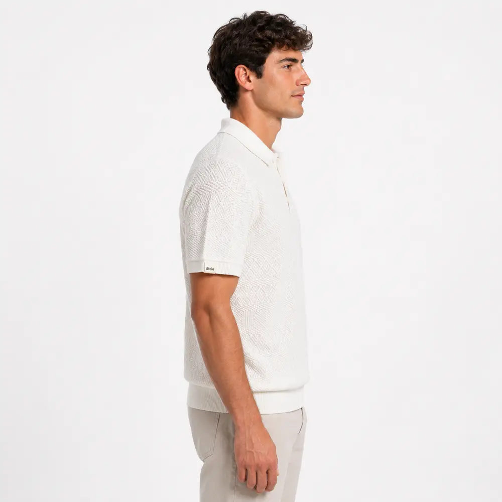 Polo Masculina Manga Curta Texturizada .29660011