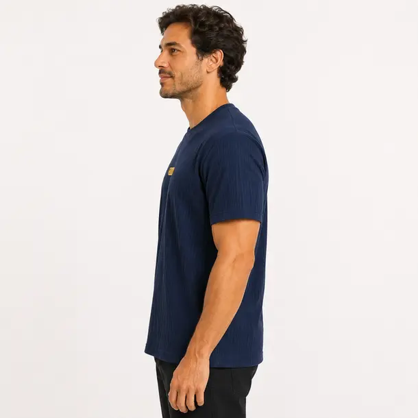 Camiseta Masculina Manga Curta Texturizada .11244459 Noturno