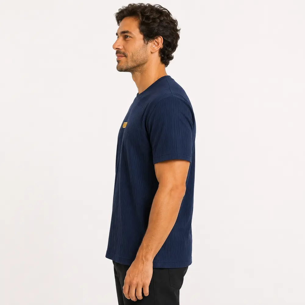 Camiseta Masculina Manga Curta Texturizada .11244459
