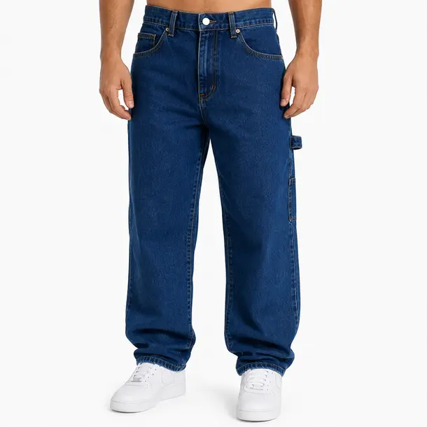 Calça Masculina Jeans Reta Carpinteiro .4129 Lav Escura