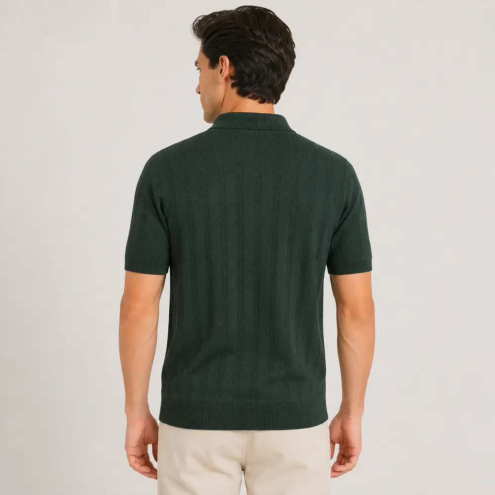 Polo Masculina Manga Curta em Tricô .90010235