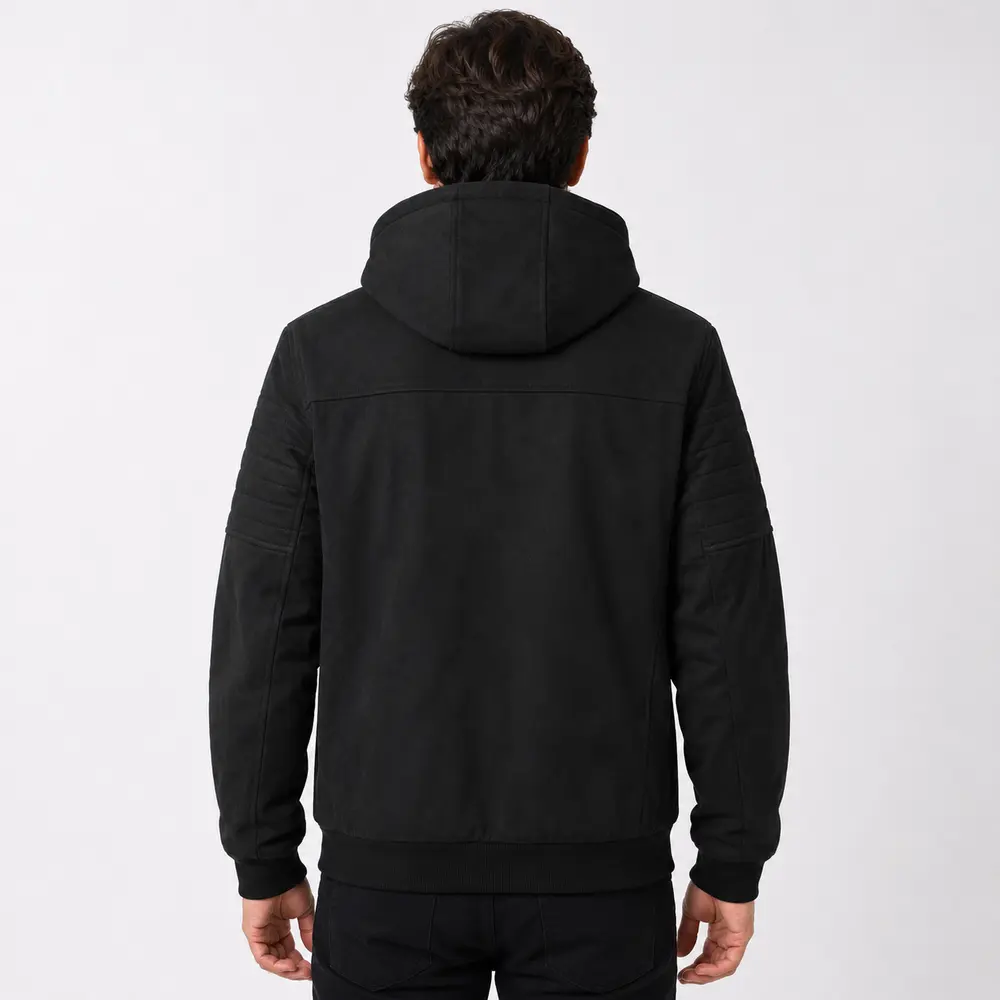 Jaqueta Masculina Suede com Capuz .16240141