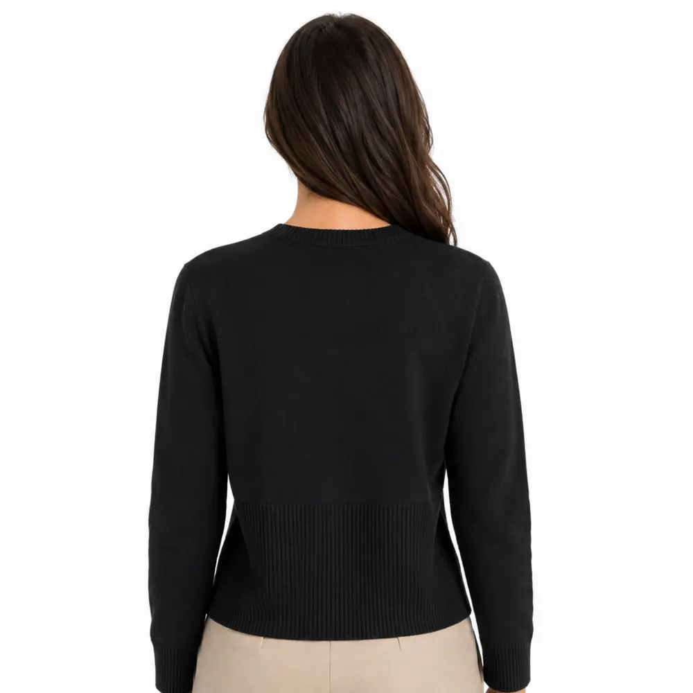 Cardigan Feminino Tricô Modal com Botões .YUX1076B