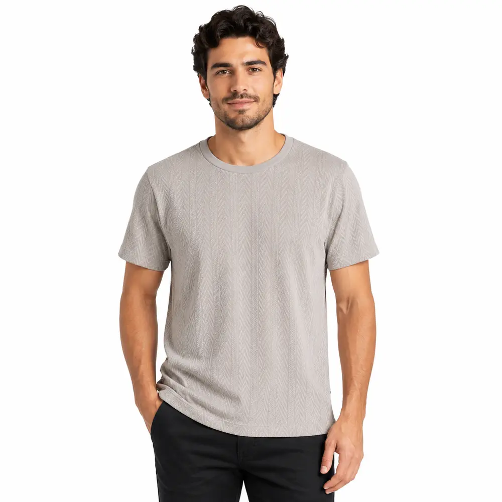 Camiseta Masculina Manga Curta Texturizada .11244581