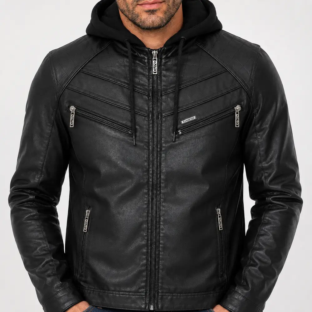 Jaqueta Masculina P.U. com Capuz .16070404