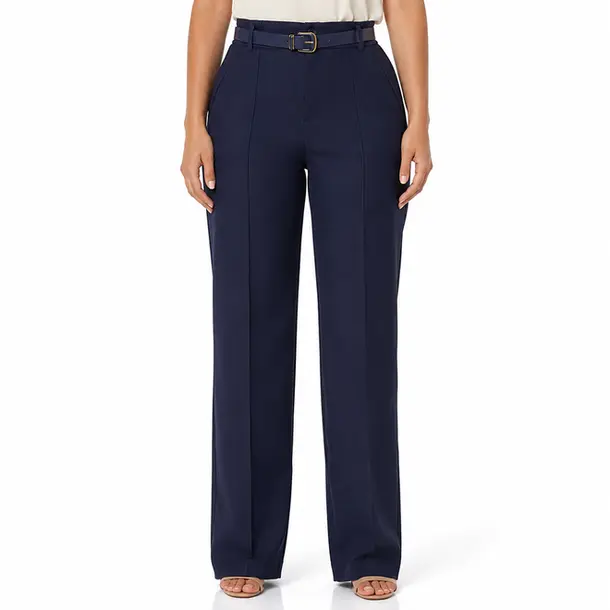 Calça Pantalona Feminina Alfaiataria .XX6061 Marinho