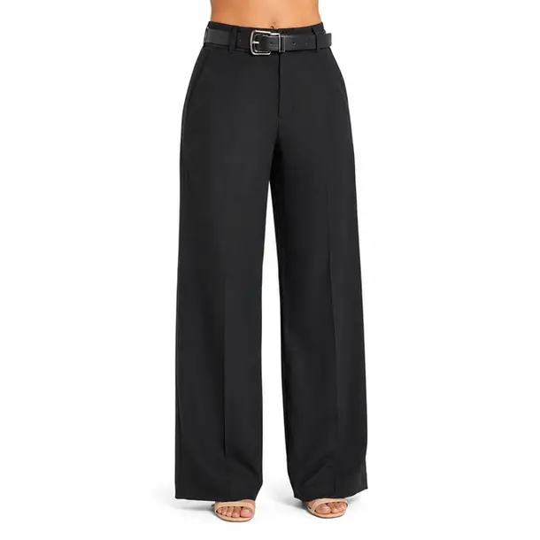 Calça Pantalona Feminina Alfaiataria .XX6061 Preto