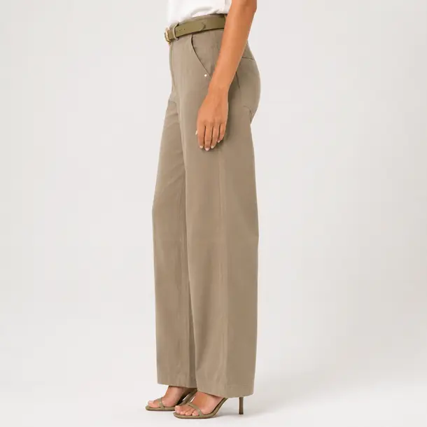 Calça Pantalona Feminina Alfaiataria Com Cinto .XX6056 Verde
