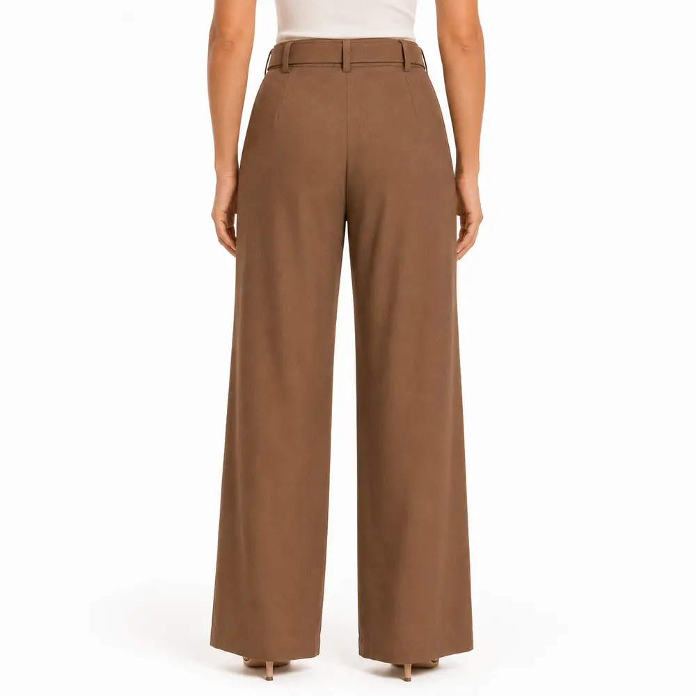 Calça Pantalona Feminina Alfaiataria Com Cinto .XX6056