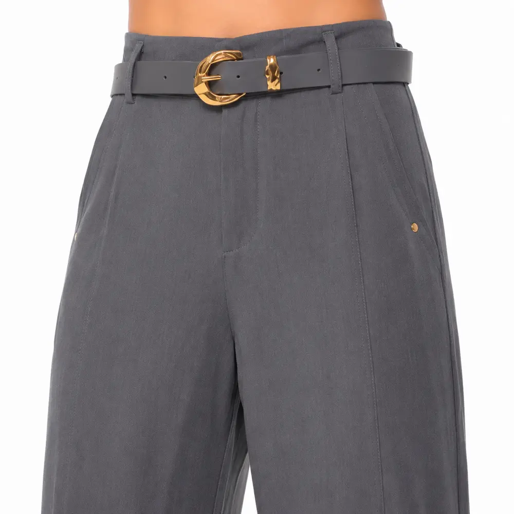 Calça Pantalona Feminina Alfaiataria Com Cinto .XX6056
