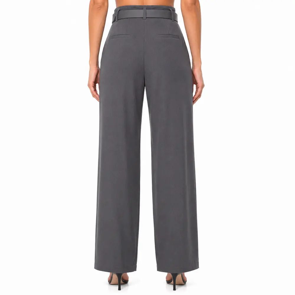 Calça Pantalona Feminina Alfaiataria Com Cinto .XX6056